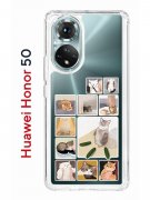 Чехол-накладка Huawei Honor 50/Nova 9 Kruche Print Коты-Мемы