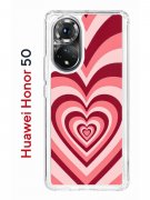 Чехол-накладка Huawei Honor 50 (610635) Kruche PRINT Сердце