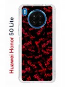 Чехол-накладка Huawei Honor 50 Lite 2021/Nova 8i 2021 Kruche Print Angry