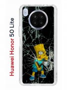 Чехол-накладка Huawei Honor 50 Lite Kruche Print Барт Симпсон