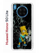 Чехол-накладка Huawei Honor 50 Lite Kruche Print Барт Симпсон