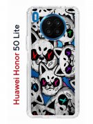 Чехол-накладка Huawei Honor 50 Lite/Nova 8i Kruche Print Angry Cats