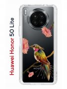 Чехол-накладка Huawei Nova 8i (610636) Kruche PRINT Колибри
