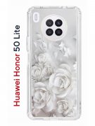 Чехол-накладка Huawei Honor 50 Lite/Nova 8i Kruche Print White roses