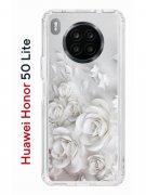 Чехол-накладка Huawei Honor 50 Lite/Nova 8i Kruche Print White roses