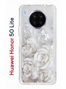 Чехол-накладка Huawei Honor 50 Lite/Nova 8i Kruche Print White roses