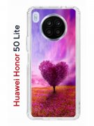 Чехол-накладка Huawei Honor 50 Lite/Nova 8i Kruche Print Pink heart