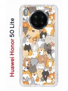 Чехол-накладка Huawei Nova 8i (610636) Kruche PRINT Котики