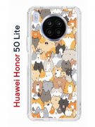 Чехол-накладка Huawei Nova 8i (610636) Kruche PRINT Котики