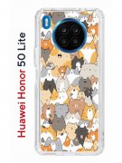 Чехол-накладка Huawei Nova 8i (610636) Kruche PRINT Котики