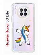 Чехол-накладка Huawei Nova 8i Kruche Print Единорожка