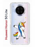 Чехол-накладка Huawei Nova 8i Kruche Print Единорожка