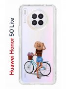 Чехол-накладка Huawei Nova 8i (610636) Kruche PRINT Велосипедная прогулка