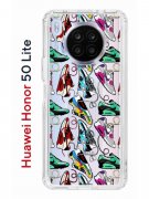 Чехол-накладка Huawei Honor 50 Lite (610636) Kruche PRINT Кроссы Nike Air Max