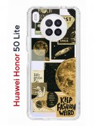 Чехол-накладка Huawei Honor 50 Lite/Nova 8i Kruche Print Стикеры Космос