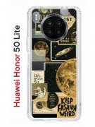 Чехол-накладка Huawei Honor 50 Lite/Nova 8i Kruche Print Стикеры Космос