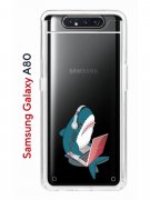 Чехол-накладка Samsung Galaxy A80 (580668) Kruche PRINT Акула