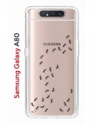 Чехол-накладка Samsung Galaxy A80 Kruche Print Муравьи