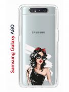 Чехол-накладка Samsung Galaxy A80 Kruche Print Фэшн леди