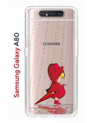 Чехол-накладка Samsung Galaxy A80 Kruche Print Девочка с зонтом