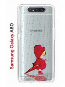 Чехол-накладка Samsung Galaxy A80 Kruche Print Девочка с зонтом