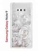 Чехол-накладка Samsung Galaxy Note 9 Kruche Print White roses