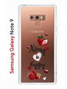 Чехол-накладка Samsung Galaxy Note 9 Kruche Print Ягодный микс