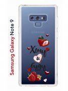 Чехол-накладка Samsung Galaxy Note 9 Kruche Print Ягодный микс