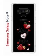 Чехол-накладка Samsung Galaxy Note 9 Kruche Print Ягодный микс