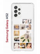 Чехол-накладка Samsung Galaxy A52 Kruche Print Коты-Мемы