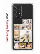 Чехол-накладка Samsung Galaxy A52 Kruche Print Коты-Мемы