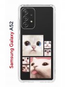 Чехол-накладка Samsung Galaxy A52 (598894) Kruche PRINT Коты