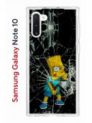 Чехол-накладка Samsung Galaxy Note 10 (580651) Kruche PRINT Барт Симпсон