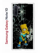 Чехол-накладка Samsung Galaxy Note 10 (580651) Kruche PRINT Барт Симпсон