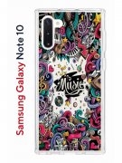 Чехол-накладка Samsung Galaxy Note 10 Kruche Print Music