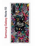 Чехол-накладка Samsung Galaxy Note 10 Kruche Print Music