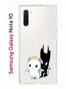 Чехол-накладка Samsung Galaxy Note 10 Kruche Print Angel Demon