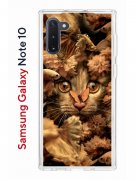 Чехол-накладка Samsung Galaxy Note 10 (580651) Kruche PRINT Котик с рыбками