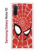 Чехол-накладка Samsung Galaxy Note 10 (580651) Kruche PRINT Человек-Паук красный