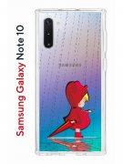 Чехол-накладка Samsung Galaxy Note 10 Kruche Print Девочка с зонтом