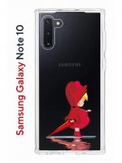 Чехол-накладка Samsung Galaxy Note 10 Kruche Print Девочка с зонтом