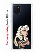 Чехол-накладка Samsung Galaxy Note 10 Lite Kruche Print Tattoo Girl