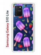 Чехол-накладка Samsung Galaxy S10 Lite (582683) Kruche PRINT Ice Cream