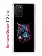 Чехол-накладка Samsung Galaxy S10 Lite Kruche Print Retro Owl