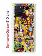 Чехол-накладка Samsung Galaxy S10 Lite (582683) Kruche PRINT Симпсоны