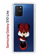 Чехол-накладка Samsung Galaxy S10 Lite Kruche Print Минни