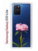 Чехол-накладка Samsung Galaxy S10 Lite Kruche Print Пион