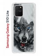 Чехол-накладка Samsung Galaxy S10 Lite Kruche Print Волк