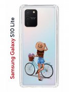 Чехол-накладка Samsung Galaxy S10 Lite Kruche Print Велосипедная прогулка