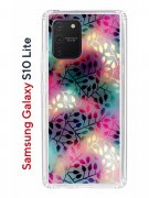 Чехол-накладка Samsung Galaxy S10 Lite Kruche Print Цветные листья